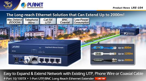 PLANET Product News: LRE-104