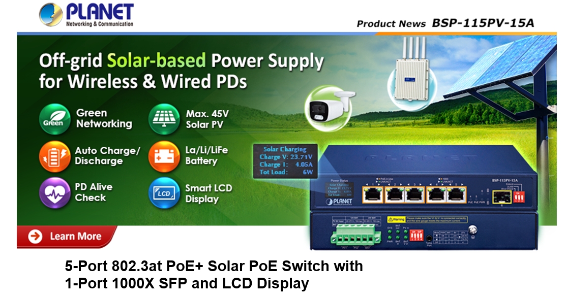 PLANET Product News:BSP-115PV-15A